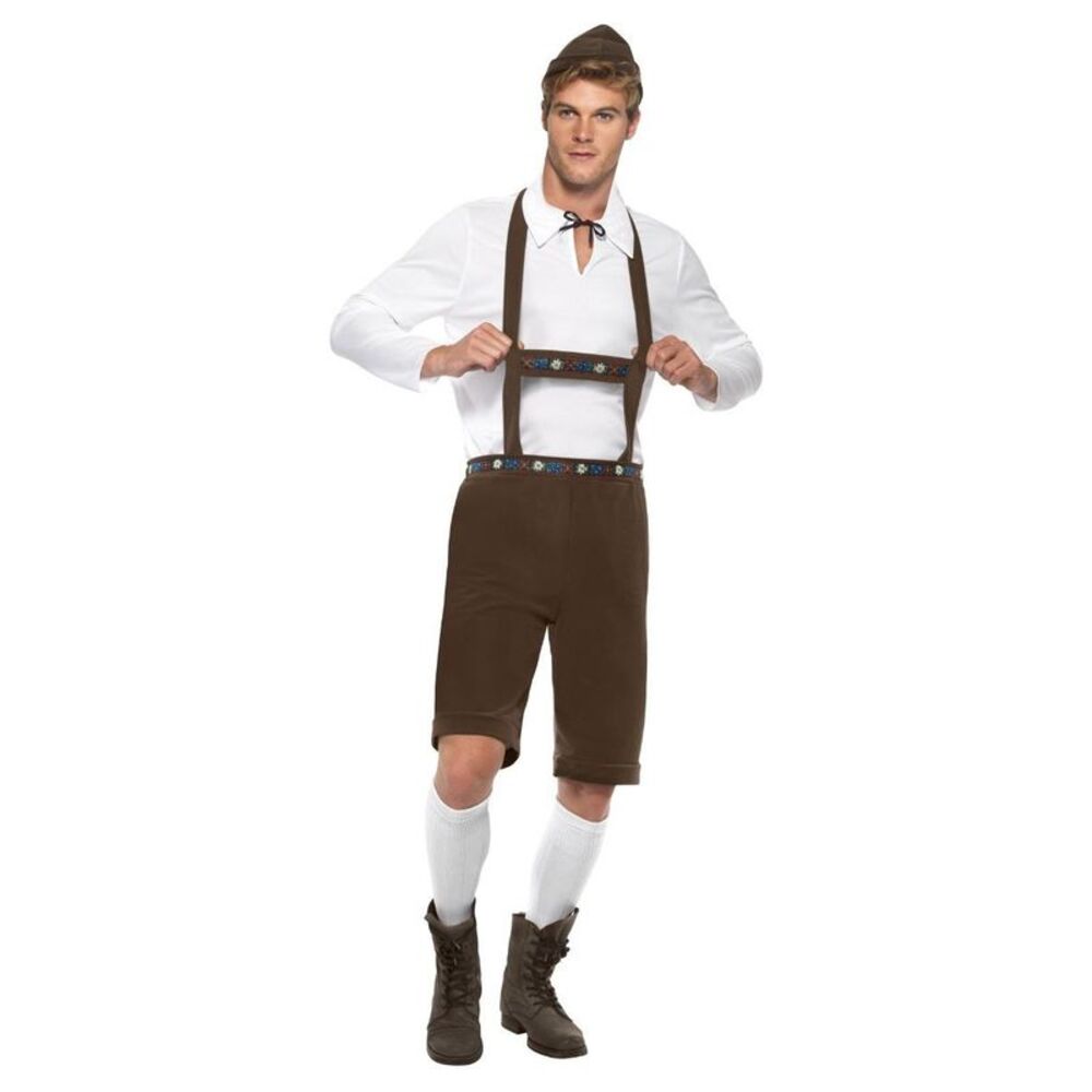 Smiffys Mens Bavarian Costume Set / Brown/White
